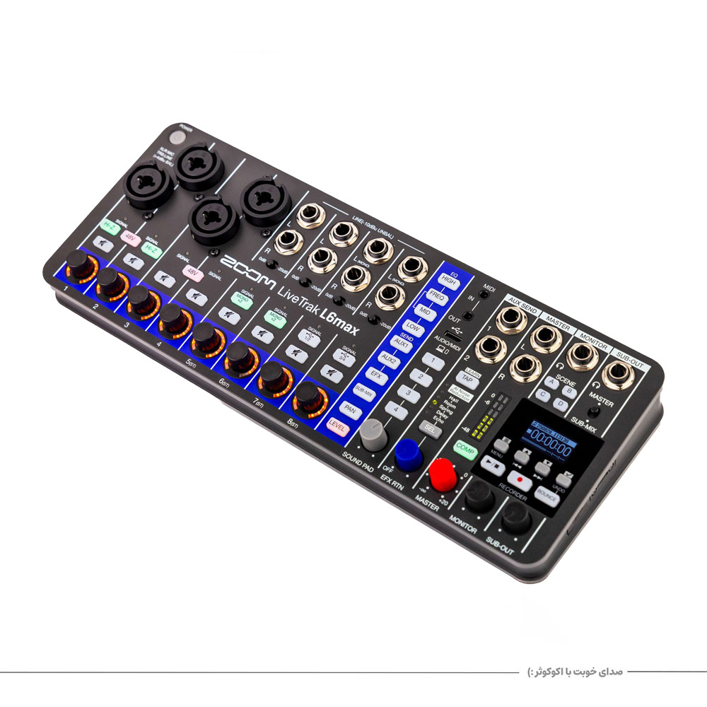 میکسر دیجیتال و رکوردر زوم مدل  ZOOM LIVETRAK L-6 MAX
